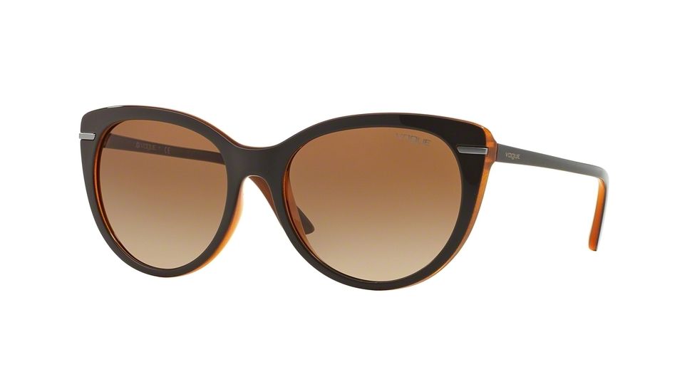 Vogue VO2941S Bifocal Prescription Sunglasses VO2941S-227913-56 - Lens Diameter 56 mm, Frame Color Top Brown/Orange Transp