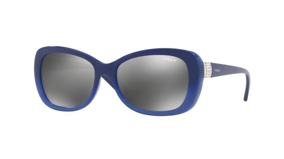 Vogue VO2943SB Single Vision Prescription Sunglasses VO2943SB-25596G-55 - Lens Diameter 55 mm, Frame Color Opal Blue Gradient Blue