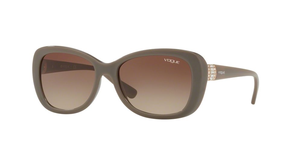 Vogue VO2943SB Single Vision Prescription Sunglasses VO2943SB-259613-55 - Lens Diameter 55 mm, Frame Color Opal Mud