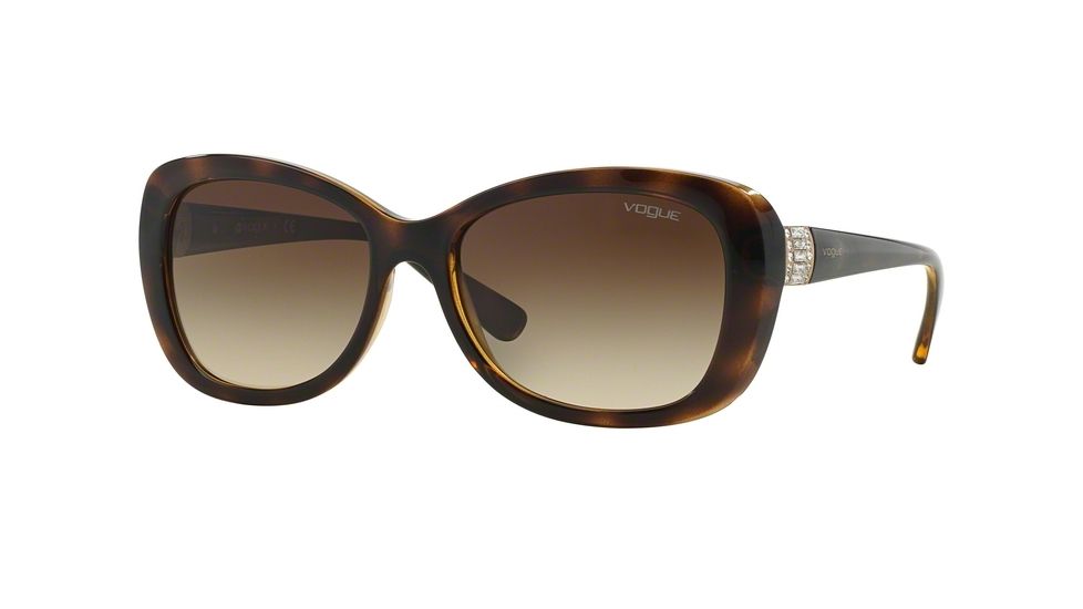 Vogue VO2943SB Single Vision Prescription Sunglasses VO2943SB-W65613-55 - Lens Diameter 55 mm, Frame Color Dark Havana