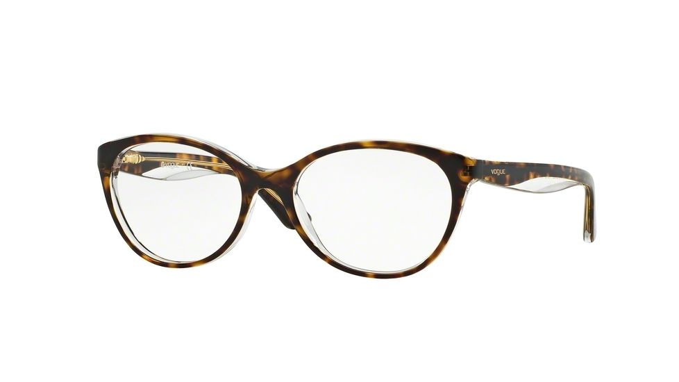 Vogue VO2962 Progressive Prescription Eyeglasses 1916-53 - Top Havana/Transparent Frame