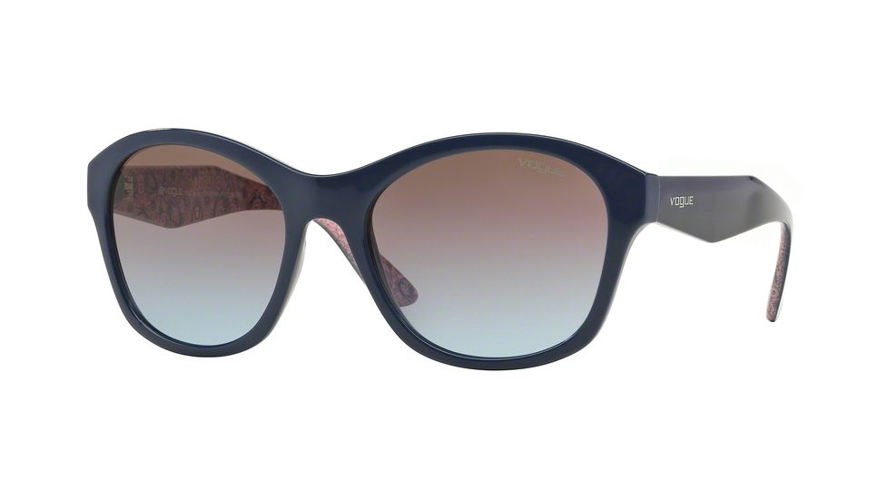 Vogue VO2991S Sunglasses 232548-56 - Night Blue Frame, Azure Grad Pink Grad Brown Lenses