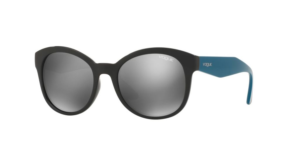 Vogue VO2992S Sunglasses W44/6G-53 - Black Frame, Gray Mirror Silver Lenses
