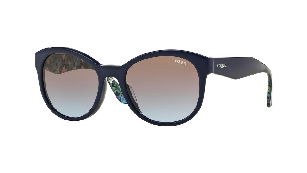 Vogue VO2992SF Sunglasses 232548-53 - Night Blue Frame, Azure Grad Pink Grad Brown Lenses