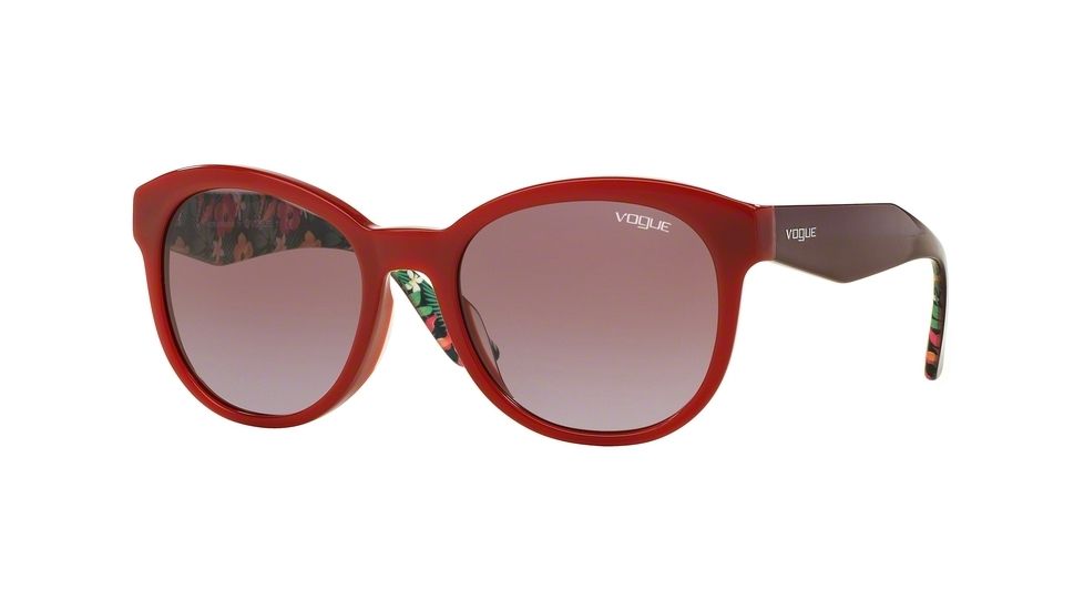 Vogue VO2992SF Sunglasses 23408H-53 - Red Frame, Violet Gradient Lenses