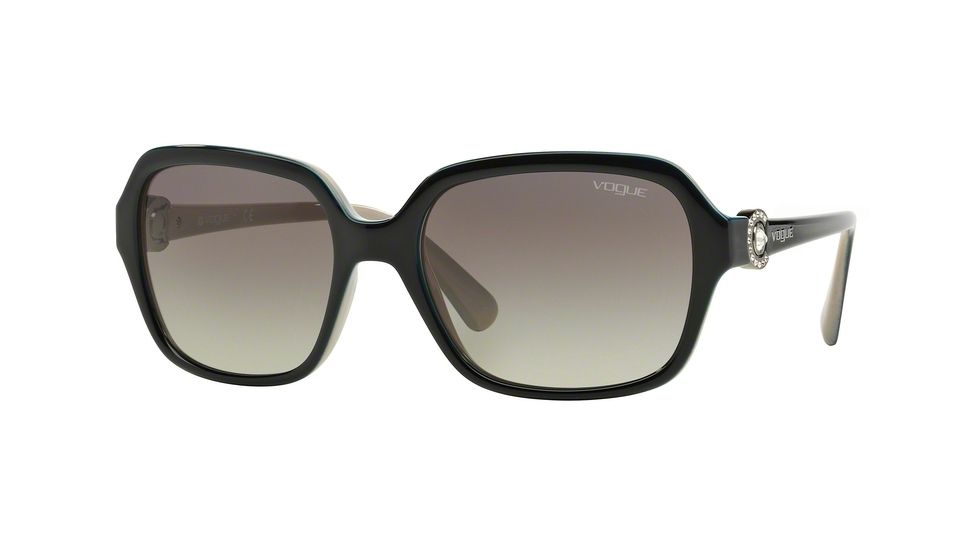 Vogue VO2994SB Single Vision Prescription Sunglasses VO2994SB-235011-57 - Lens Diameter 57 mm, Frame Color Top Dark Blue/opal Powder