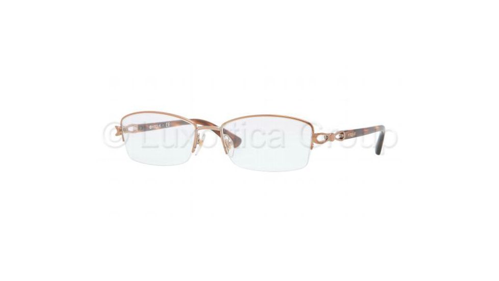 Vogue VO3824 Bifocal Prescription Eyeglasses 813-5117 - Light Brown Frame