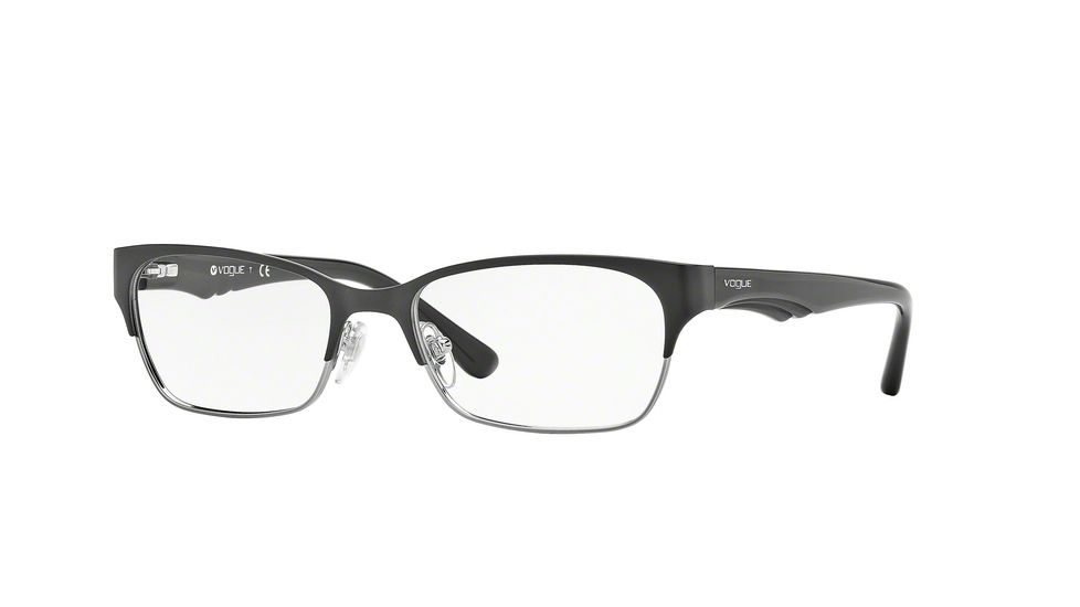 Vogue VO3918 Single Vision Prescription Eyeglasses 352S-52 - Matte Black/brushed Gunmetal Frame