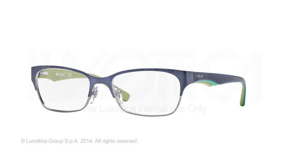 Vogue VO3918 Single Vision Prescription Eyeglasses 548-52 - Green/brushed Gunmetal Frame