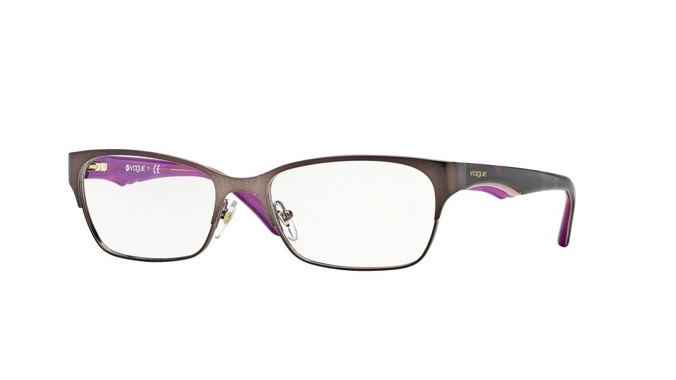 Vogue VO3918 Single Vision Prescription Eyeglasses 934-52 - Brushed Brown Frame