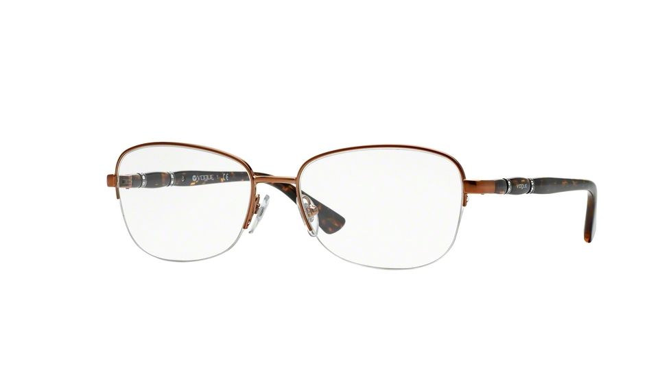 Vogue VO3936B Progressive Prescription Eyeglasses 939-54 - Metallized Light Brown Frame