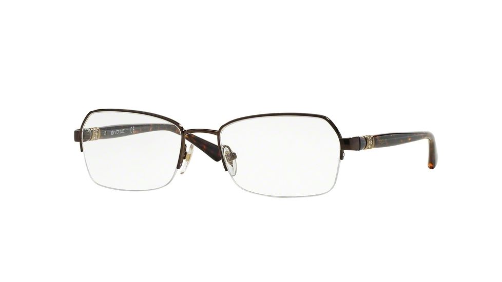 Vogue VO3971B Single Vision Prescription Eyeglasses 934-51 - Brown Frame