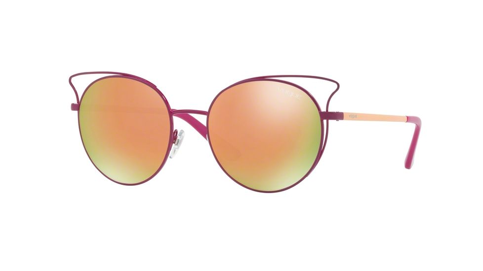 Vogue CASUAL CHIC VO4048S Progressive Prescription Sunglasses VO4048S-50535R-52 - Lens Diameter 52 mm, Frame Color Pastel Fuxia