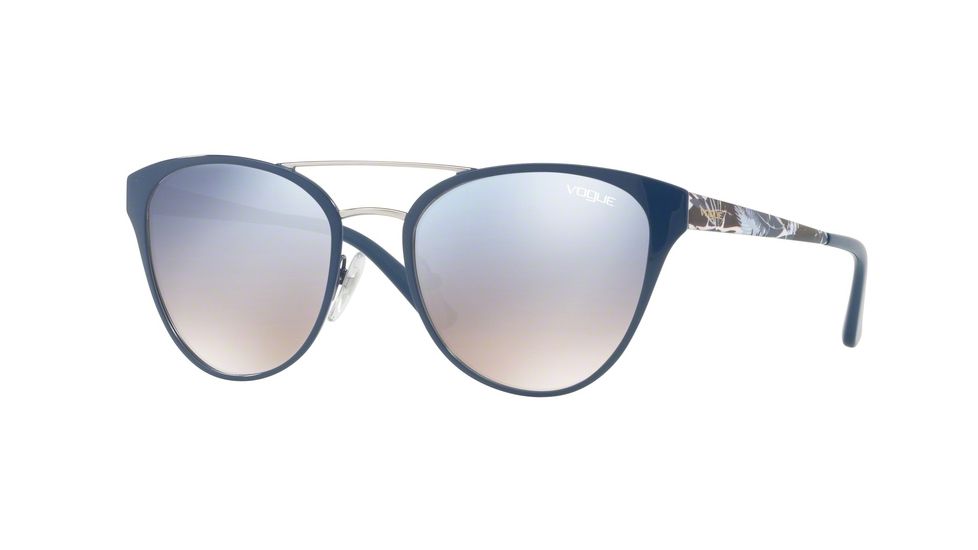 Vogue VO4078S Bifocal Prescription Sunglasses VO4078S-50707B-53 - Lens Diameter 53 mm, Frame Color Bluette/silver