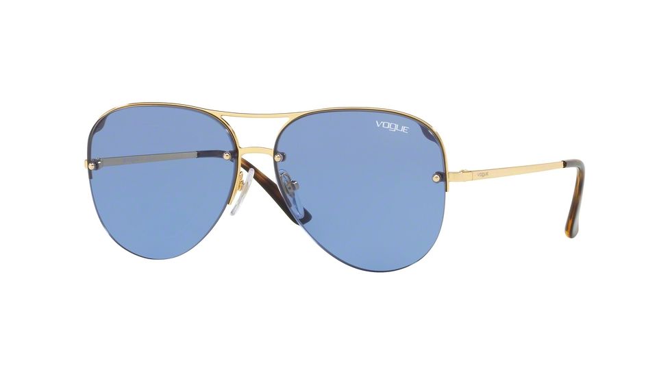 Vogue VO4080S Sunglasses 280/76-58 - Gold Frame, Dark Violet Lenses