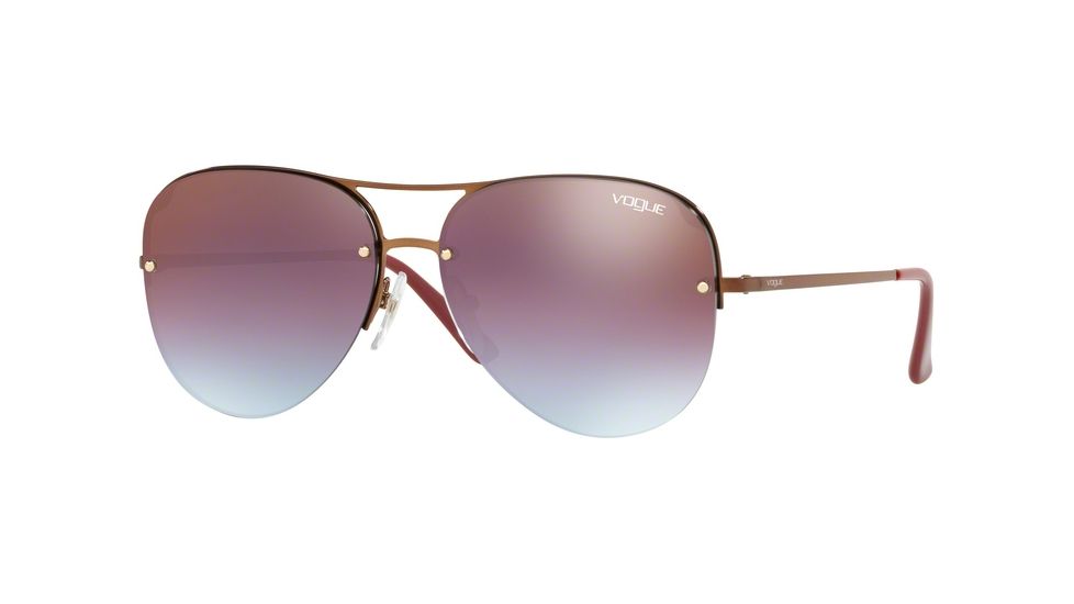 Vogue VO4080S Sunglasses 5074H7-58 - Copper Frame, Az Grad Pink Grad Brn Mirr Red Lenses