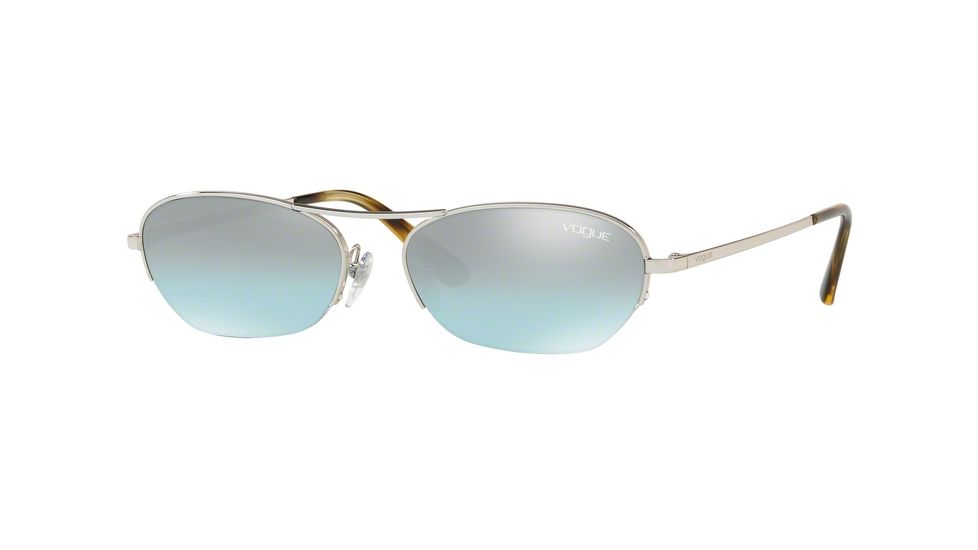 Vogue VO4107S Progressive Prescription Sunglasses VO4107S-323-7C-54 - Lens Diameter 54 mm, Frame Color Silver