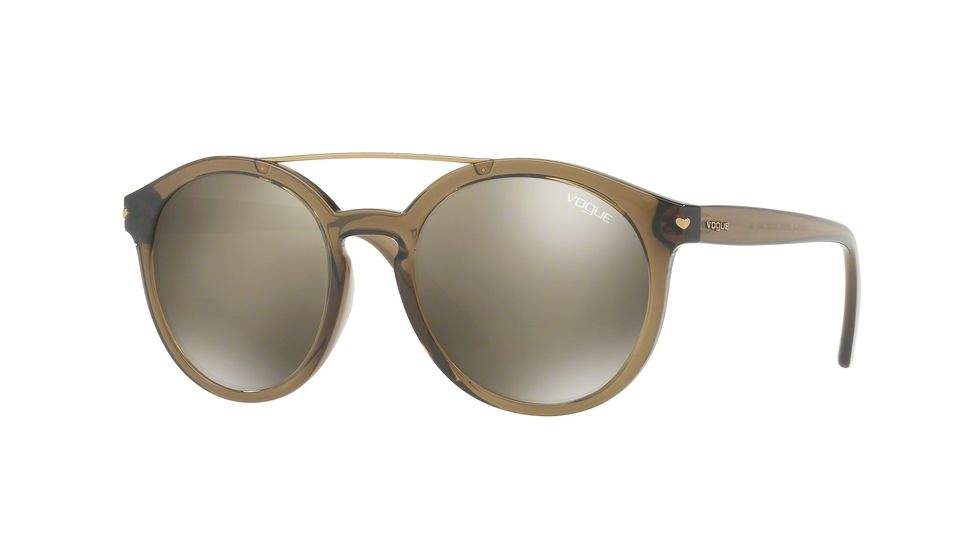 Vogue VO5133S Single Vision Prescription Sunglasses VO5133S-25305A-53 - Lens Diameter 53 mm, Frame Color Opal Olive Green