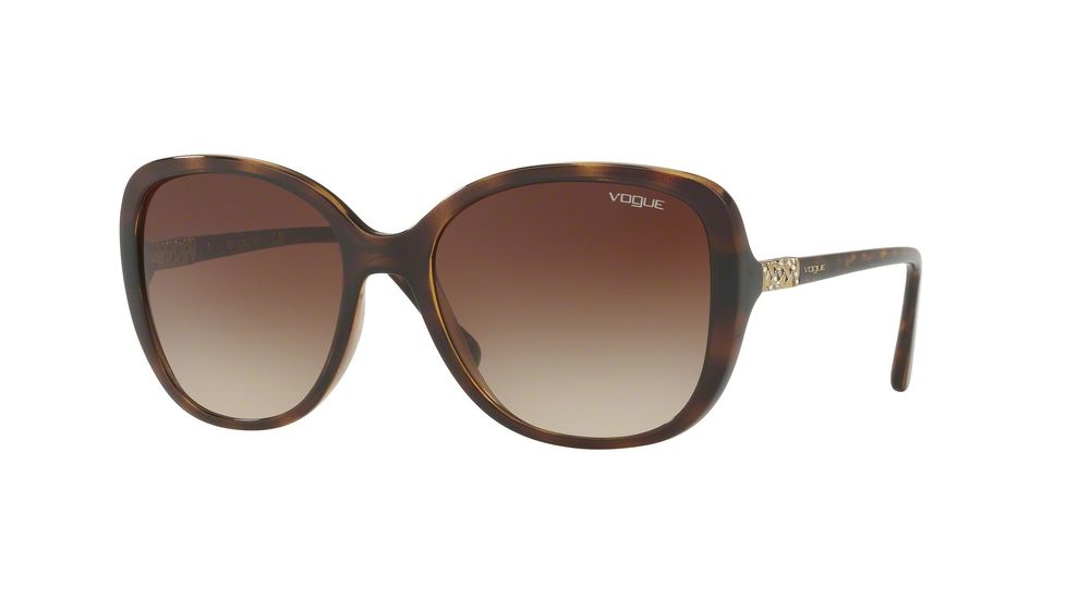 Vogue VO5154SB Sunglasses W65613-56 - Dark Havana Frame, Brown Gradient Lenses
