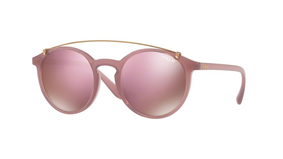 Vogue VO5161S Progressive Prescription Sunglasses VO5161S-25355R-51 - Lens Diameter 51 mm, Frame Color Opal Pink