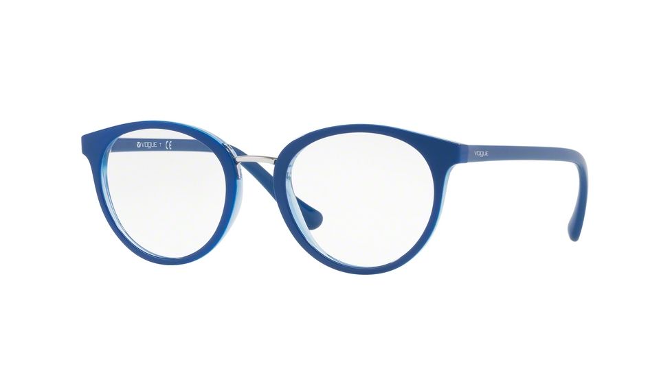 Vogue VO5167 Single Vision Prescription Eyeglasses 2556-50 - Top Dark Blue/blue Transp Frame