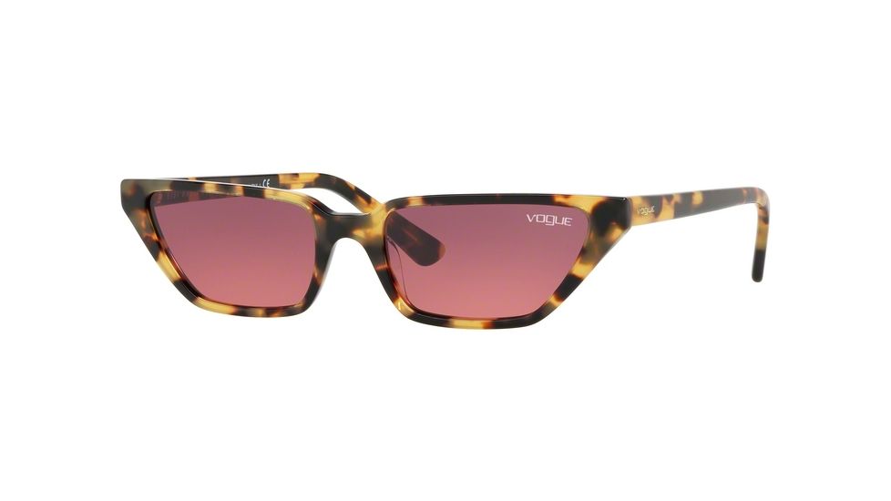 Vogue VO5235S Prescription Sunglasses, 53mm, Brown Yellow Tortoise, VO5235S-260520-53-SV