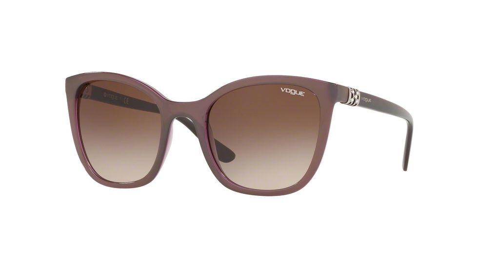 Vogue VO5243SB Prescription Sunglasses, 53mm, Top Brown/violet Transparent, VO5243SB-263713-53-SV