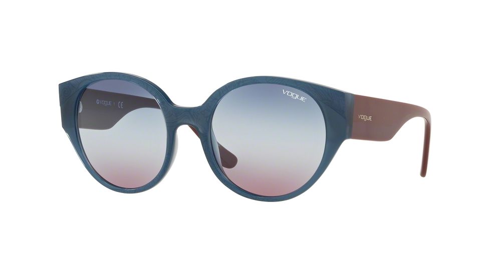Vogue VO5245S Progressive Prescription Sunglasses, 53mm, Blue, VO5245S-26800K-53-PRO
