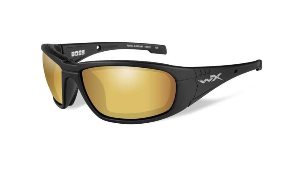 Wiley X Boss Single Vision Prescription Sunglasses, Matte Black Frame, CCBOS04SV