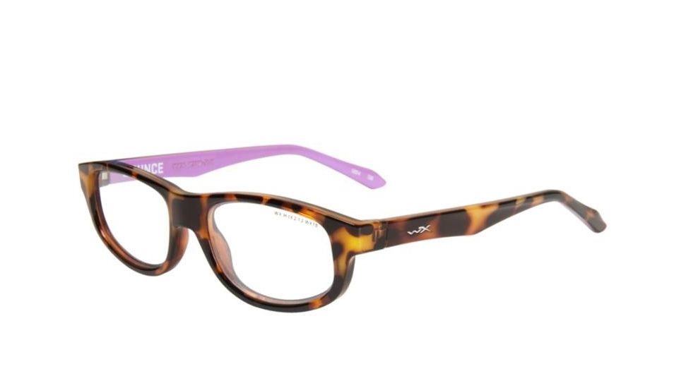Wiley X Bounce Safety Glasses, Brown Demi/ Lilac Frame, No Polarized Lens YFBNC03