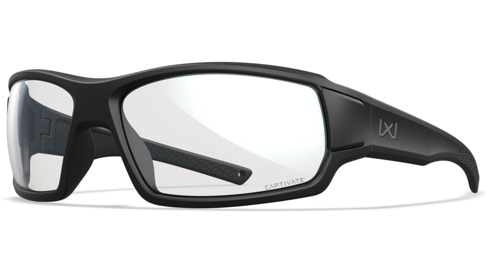Wiley X Changeable Series Breach XL 2.5 Sunglasses, Matte Black Frame Gunmetal Logo, Grey Lens, CHBRC02XL
