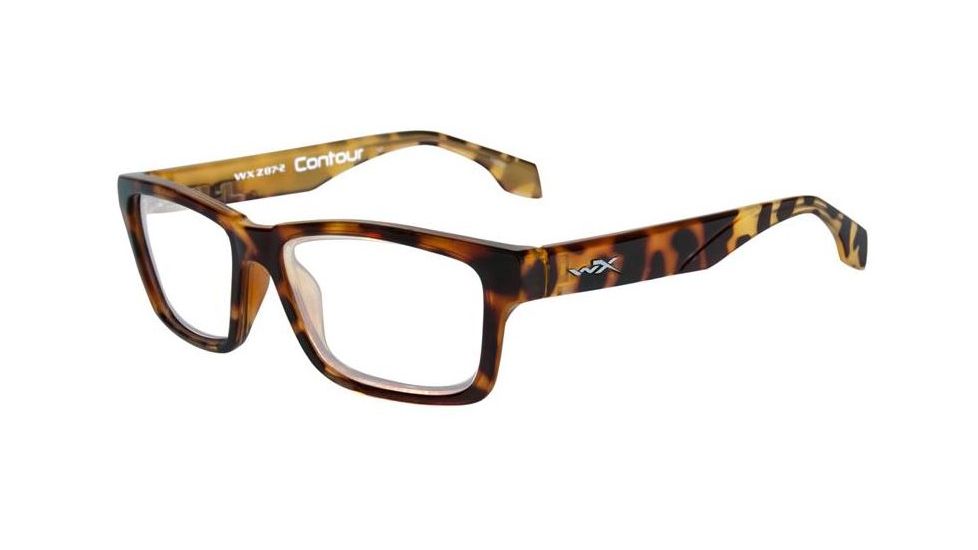 Wiley X Contour Progressive Prescription Eyeglasses, Gloss Brown Demi Frame, WSCON04PR