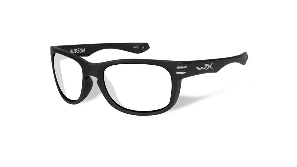 Wiley X Hudson Single Vision Prescription Sunglasses, Matte Black Frame, ACHUD05FSV