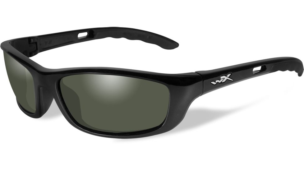 Wiley X P-17 Bifocal Prescription Sunglasses, Gloss Black Frame, P-17BI