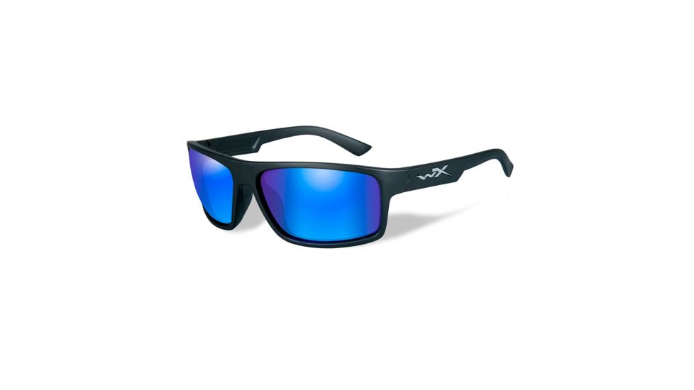 Wiley X Peak Single Vision Prescription Sunglasses, Matte Black Frame, ACPEA09SV