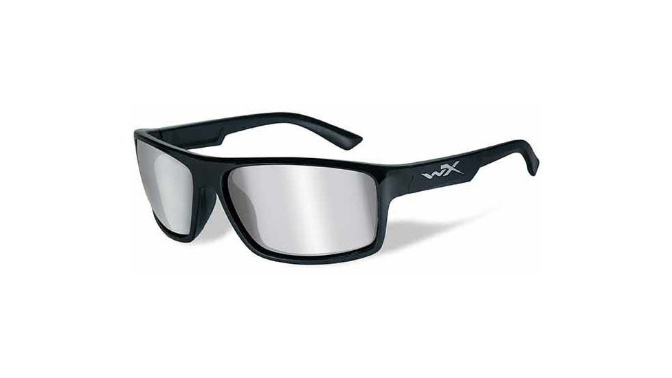 Wiley X Peak Bifocal Prescription Sunglasses, Gloss Black Frame, ACPEA01BI