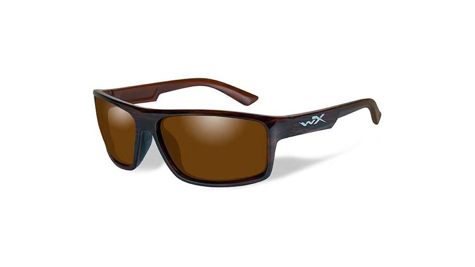 Wiley X Peak Bifocal Prescription Sunglasses, Gloss Layered Tortoise Frame, ACPEA04BI