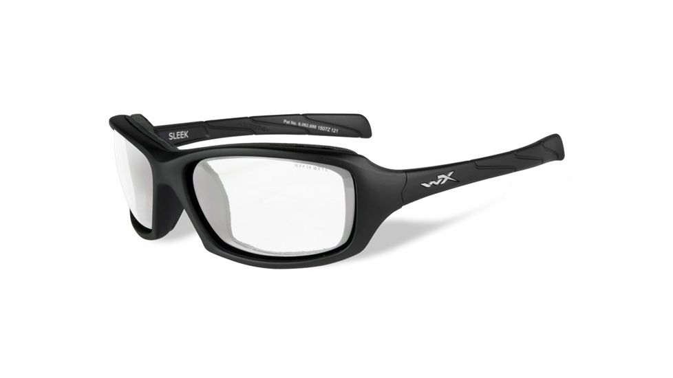 Wiley X Sleek Progressive Prescription Sunglasses, Matte Black Frame, CCSLE02FPR