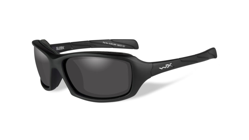 Wiley X Sleek Single Vision Prescription Sunglasses, Matte Black Frame, CCSLE02SV