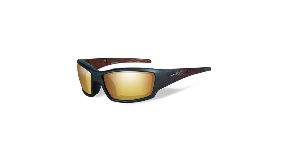 Wiley X Tide Single Vision Prescription Sunglasses, Matte Hickory Brown Frame, CCTID04SV