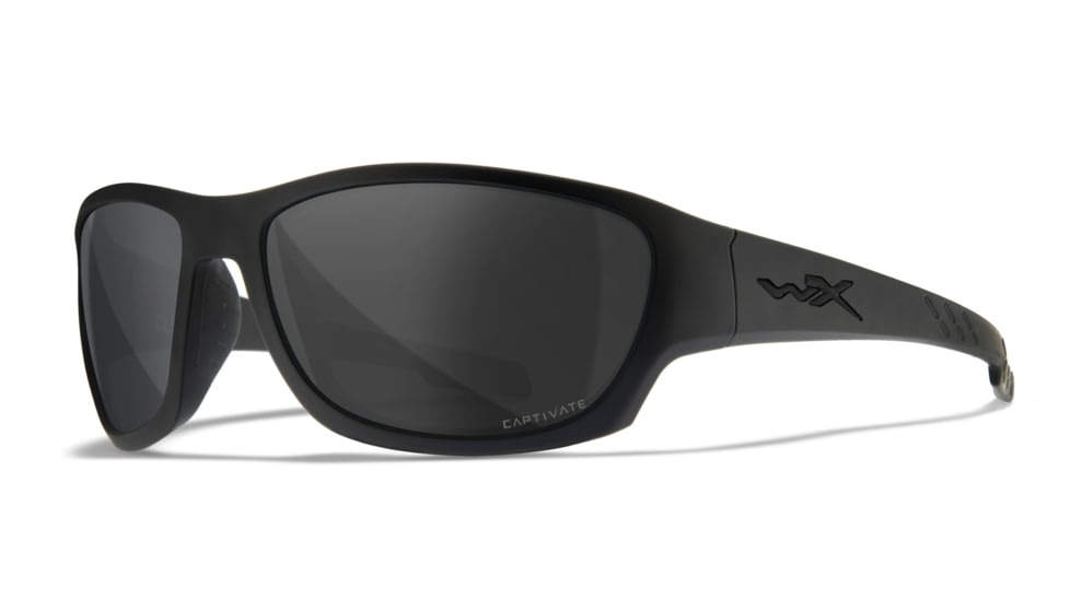 Wiley X WX CLIMB Sunglasses, Smoke Grey Lens/ Matte Black Frame, ACCLM01