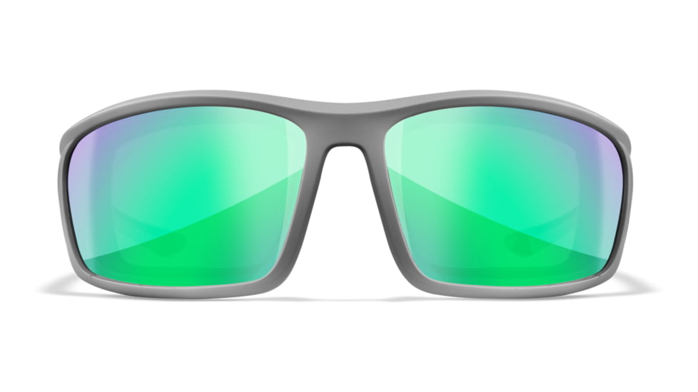 Wiley X WX Grid Sunglasses, Captivate Pol Green Mirror Lenses, CCGRDPGM