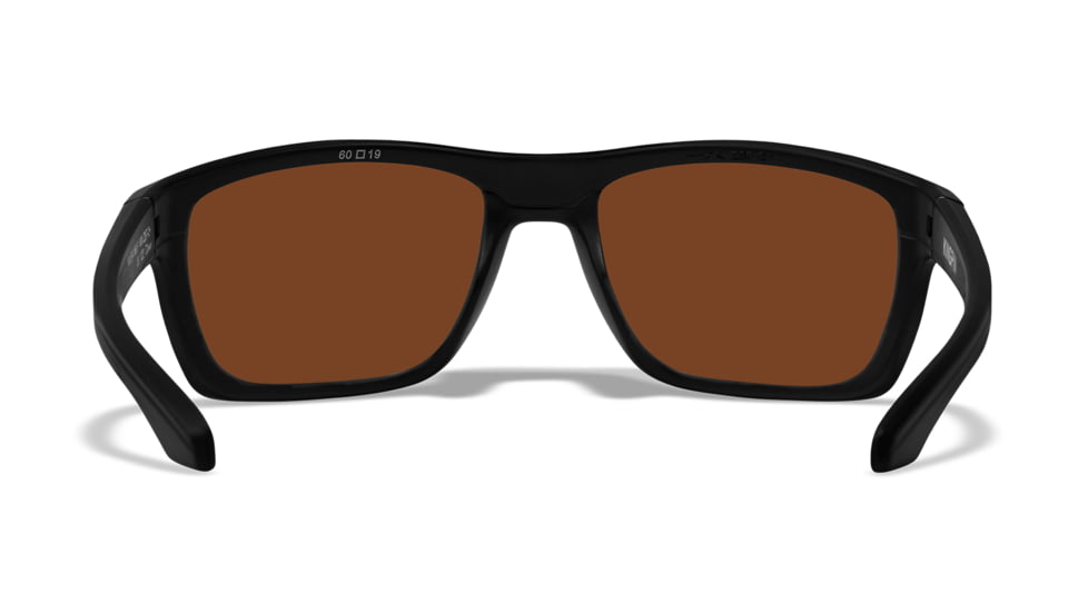 Wiley X WX Kingpin Safety Sunglasses, Matte Black Frame, Captivate Pol Bronze Mirror Lens, ACKNG14
