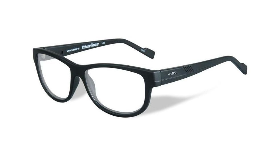 Wiley X WX Marker Single Vision Prescription Eyeglasses, Matte Black Frame, WSMAR01SV