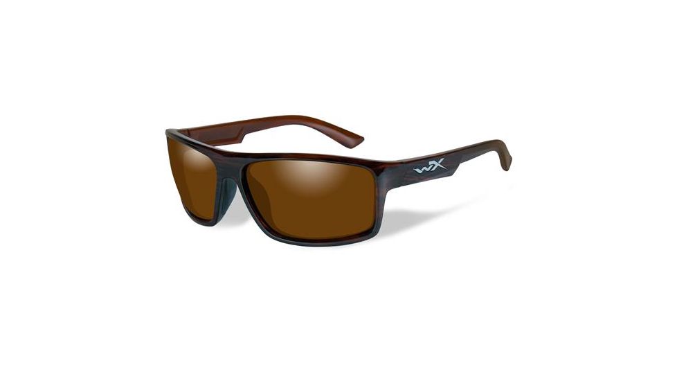 Wiley X WX Peak Bifocal Prescription Sunglasses, Gloss Layered Tortoise Frame, ACPEA04FBI