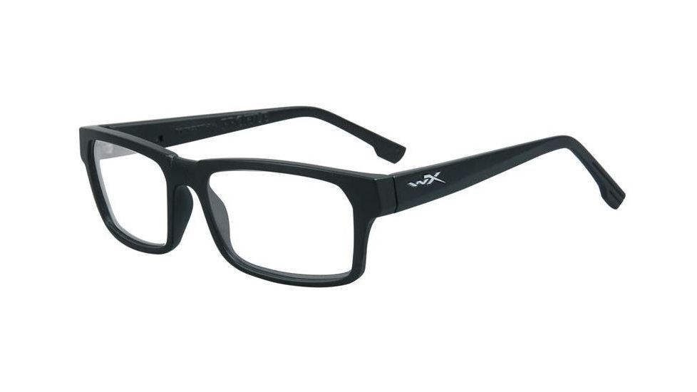 Wiley X WX Profile Single Vision Prescription Eyeglasses, Matte Black Frame, WSPRF01SV
