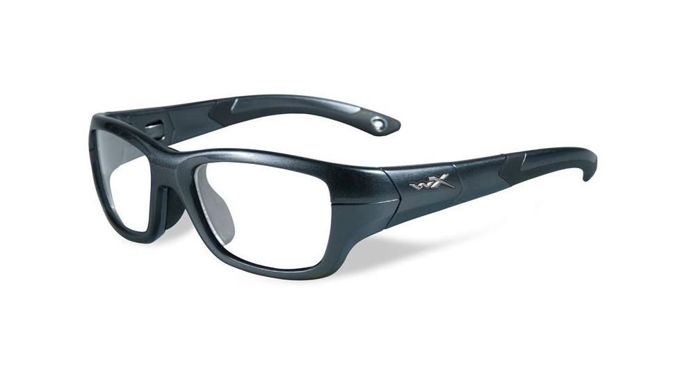 Wiley X Flash Bifocal Prescription Sunglasses, Graphite/Black Frame, YFFLA03BI