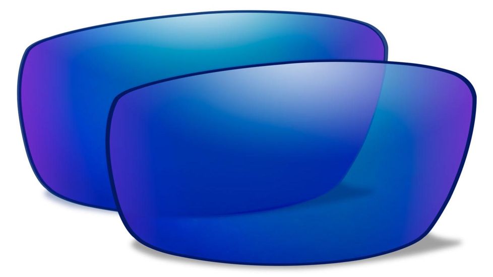 Wiley X Zak Replacement Parts - Polarized Blue Mirror w/ Green Tint Lens *LENS ONLY* ACZAKPB