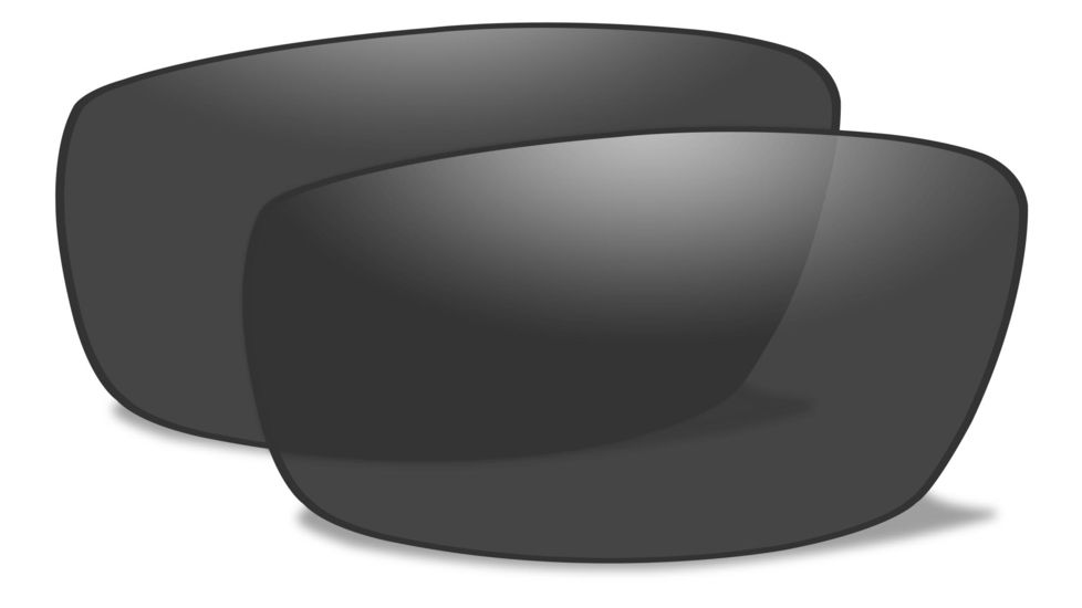 Wiley X Zak Replacement Parts - Polarized Smoke Grey Lens, LENS ONLY ACZAKP