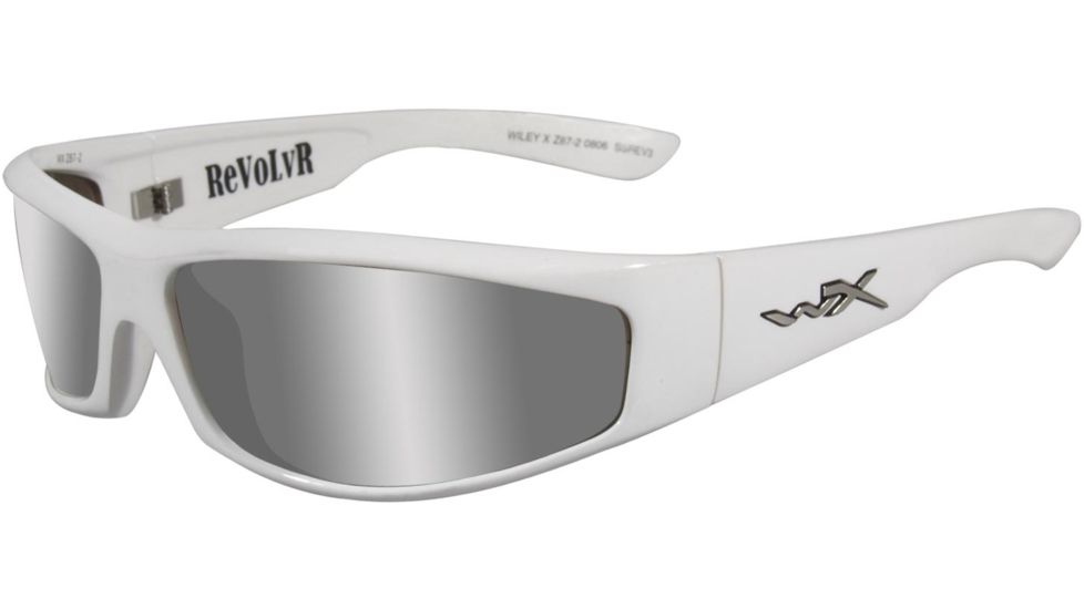 Wiley X Revolvr - Silver Flash/Bronze Tint Lenses w/ Pearl White Frame SSREV3
